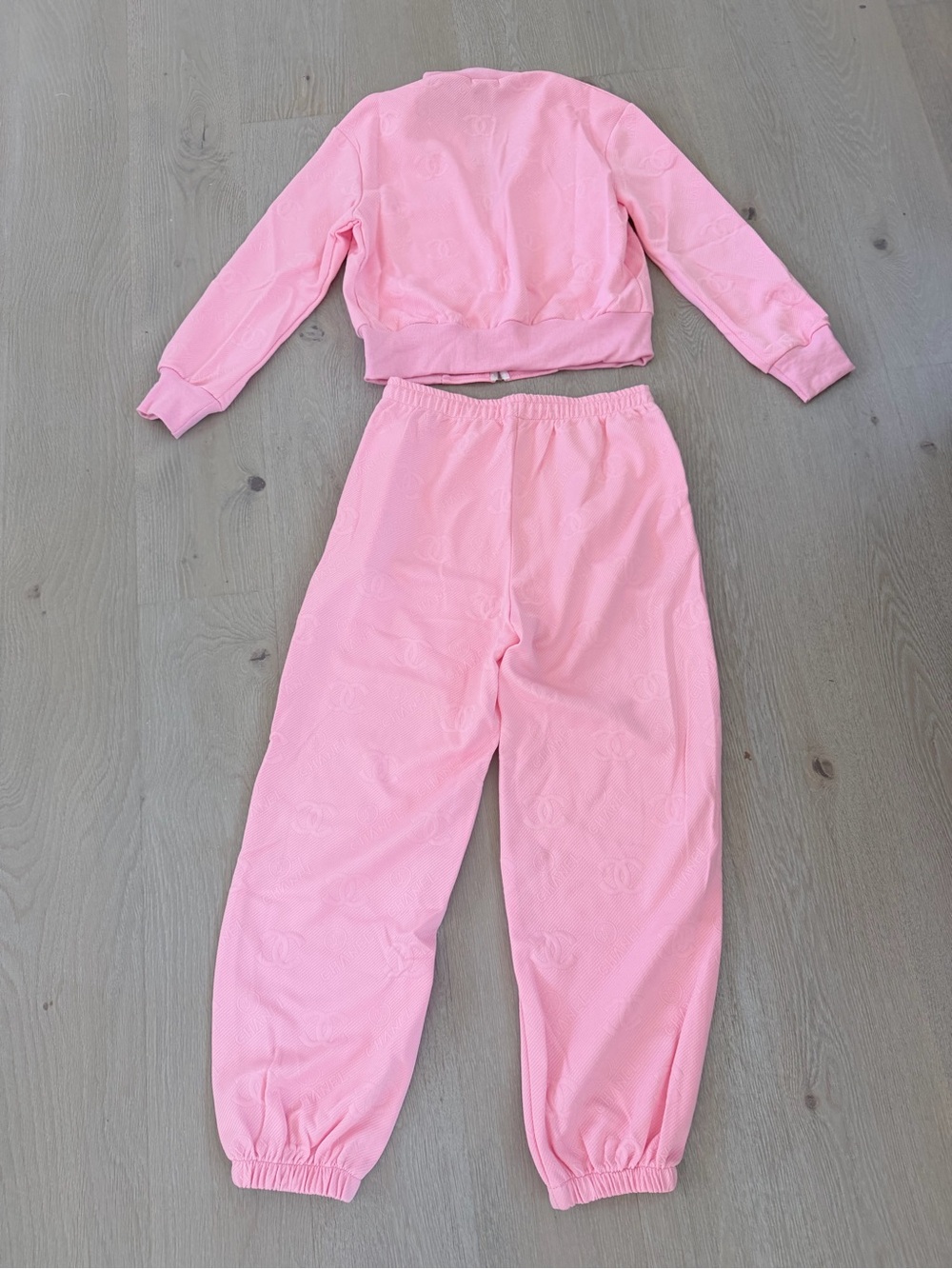 CHANEL Pink Two-Piece Matching Set Tracksuit Lounge Set size Large - Picture 14 of 15